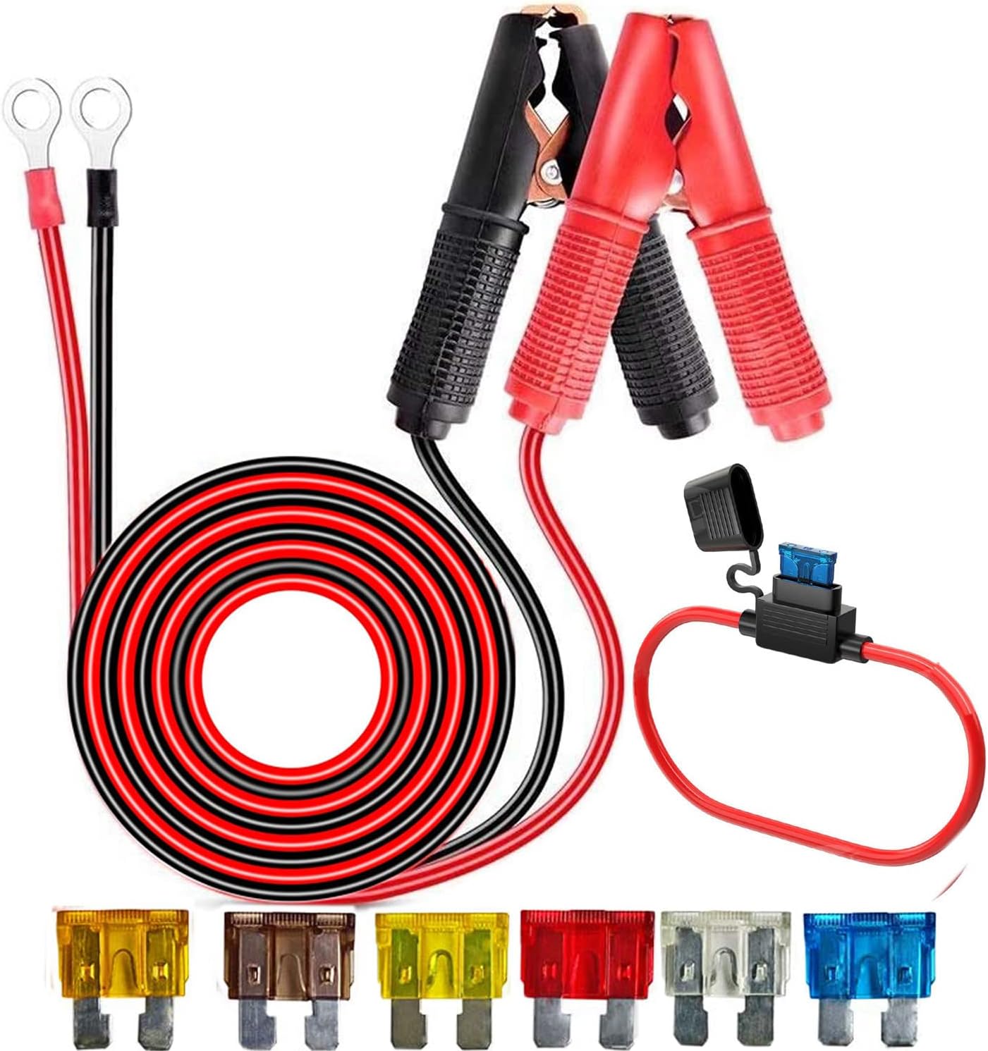 Terminali Batteria Auto 12V/24V RUNCCI-YUN - Set 2 Pezzi Positivo/Negativo Con Rondelle - Foto 6