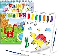 Vista 15 de Libros de pintar con agua SOCOLER para niños pequeños, papeles de pintura de acuarela sin desorden con tema de tráfico para niños, kit de pintura
