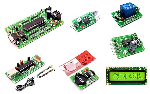 Silicon TechnoLabs 8051 Development Board With Programmer|DS1307 RTC Module|5V One Channel Relay Module
