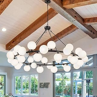 60 Inch Extra Large Chandelier, Modern Farmhouse Dining Room Light Fxitu...