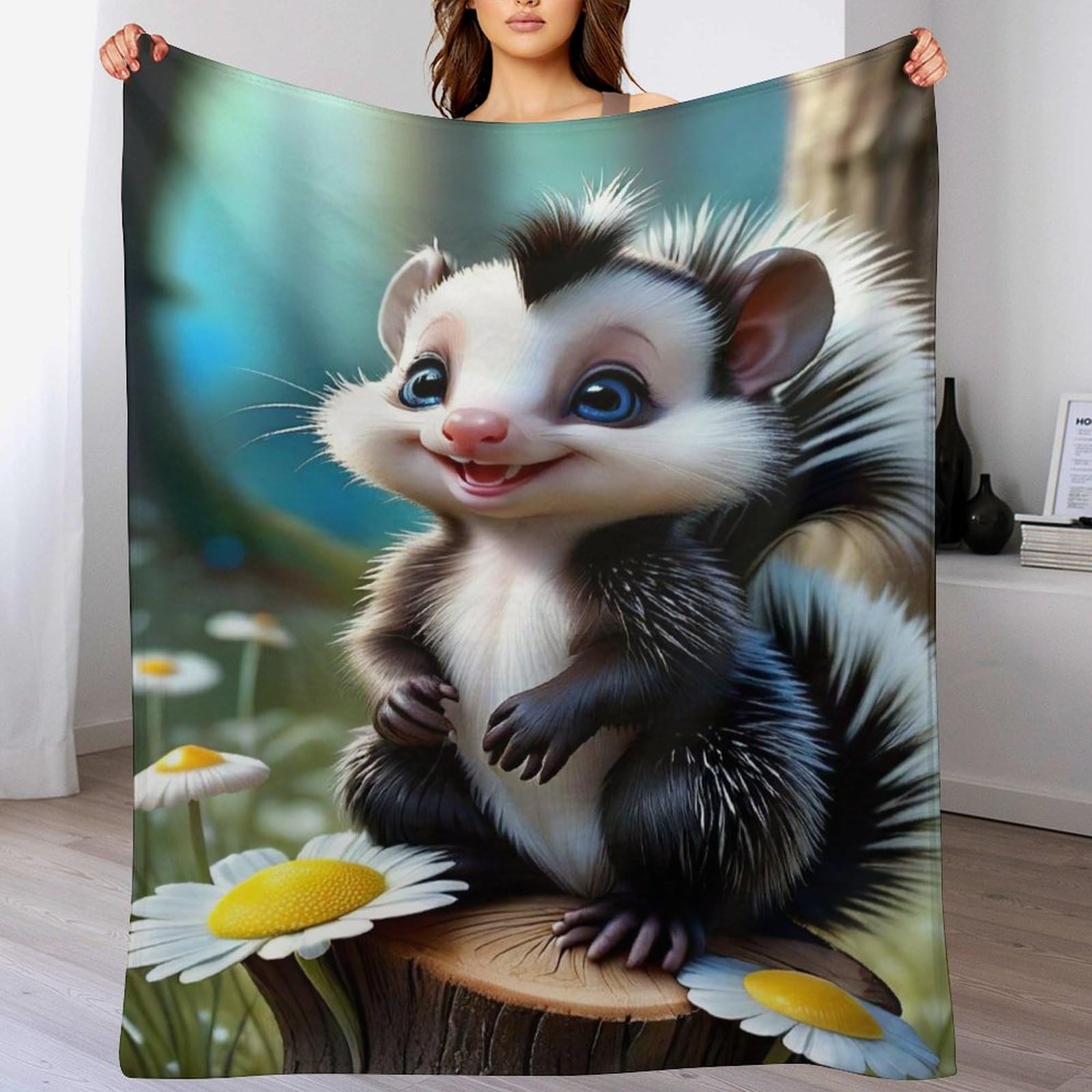 Couverture mouffette flannel anti-froid pour protéger votre canapé-lit avec style