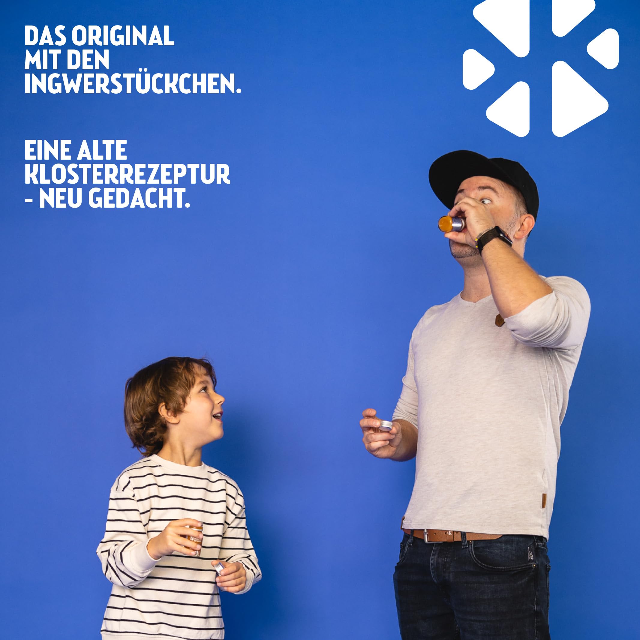 Kloster Kitchen zenzero biologico per bambini 1SHOT 28 x 30 ml con veri pezzi di zenzero I zenzero vegano in bottiglia di vetro da asporto I fruttato-morbido senza additivi e con dolcezza naturale