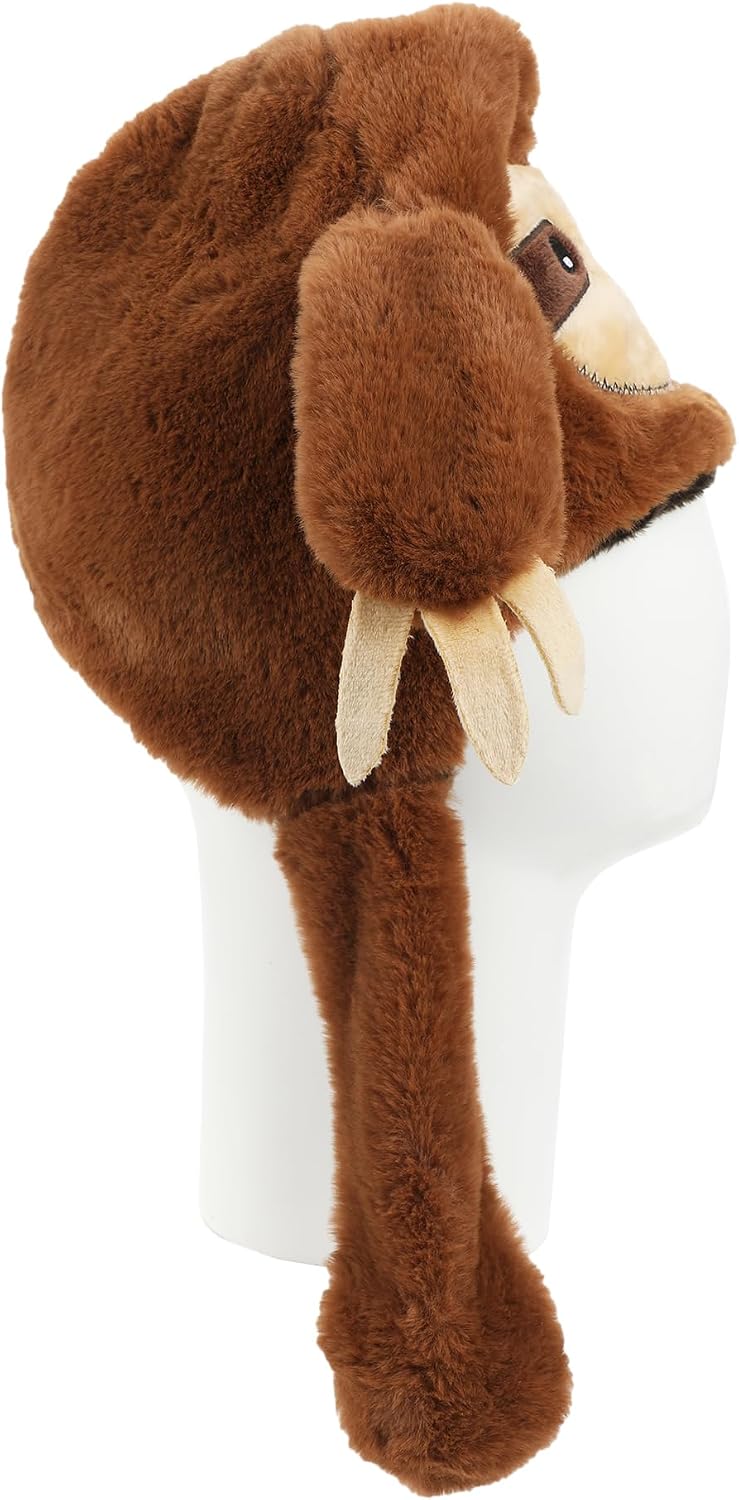 Bioworld Sloth Face Youth Brown Hat with 3D Moveable Arms