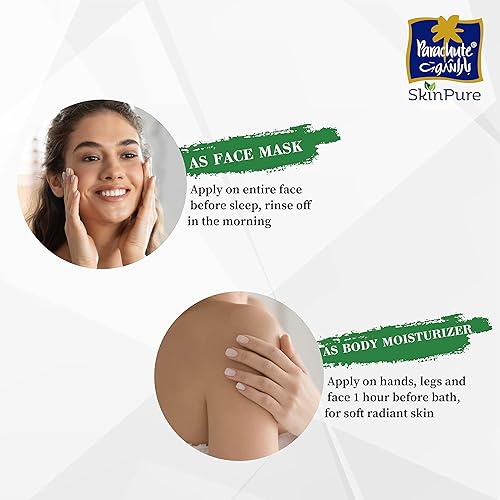 Miniatura 6 de Parachute Advansed SkinPure Aceite de coco extra virgen 100% orgánico con aceite de rosa, hidratante facial y corporal, para una piel suave, tersa y