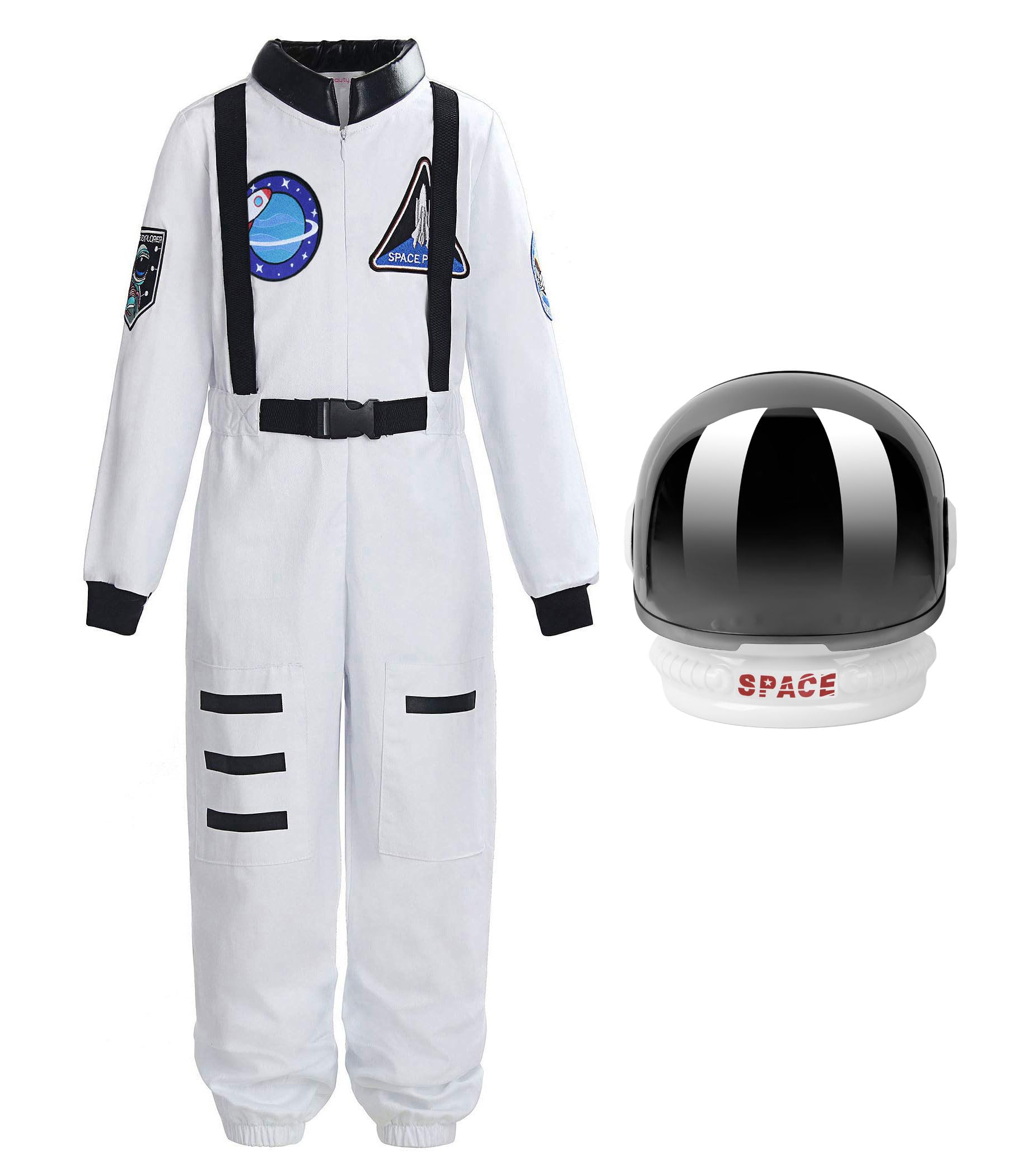 ReliBeauty Disfraz Astronauta Niño:Con casco de astronauta, para niños y niñas