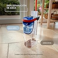Vista 2 de O-Cedar H2prO Sistema de trapeador plano Herramienta de limpieza rápida Limpia con agua limpia Mopa de microfibra reutilizable y lavable a