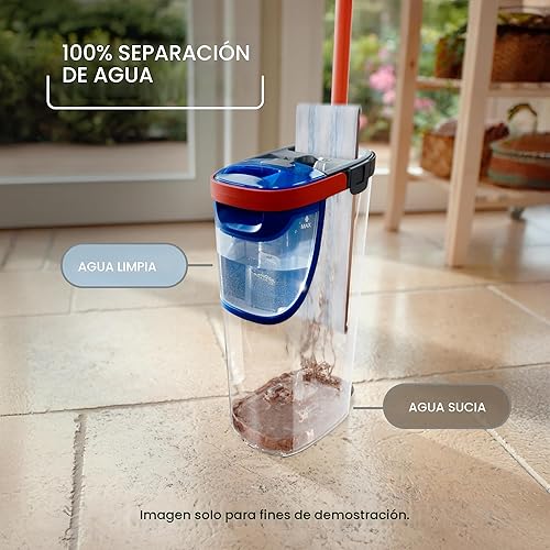 Miniatura 2 de O-Cedar H2prO - Sistema de trapeador plano  Herramienta de limpieza rápida  Limpiar con agua limpia  Almohadilla de microfibra reutilizable lavable