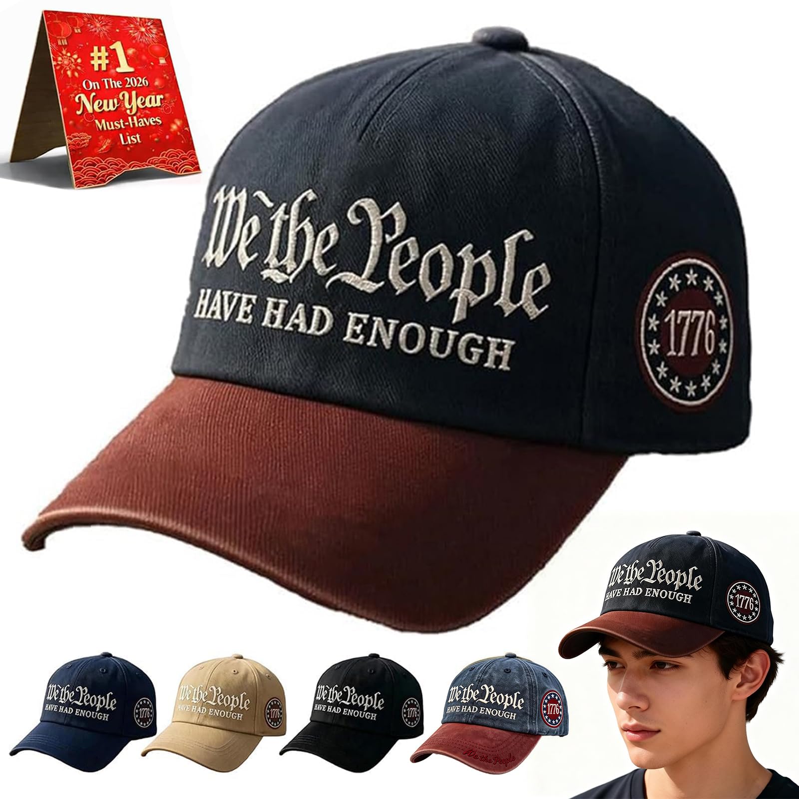 Orgone We The People Hat, We The People Have Had Enough Hat Patriotic Baseball Cap, Embroidered Hats Caps for Men Women