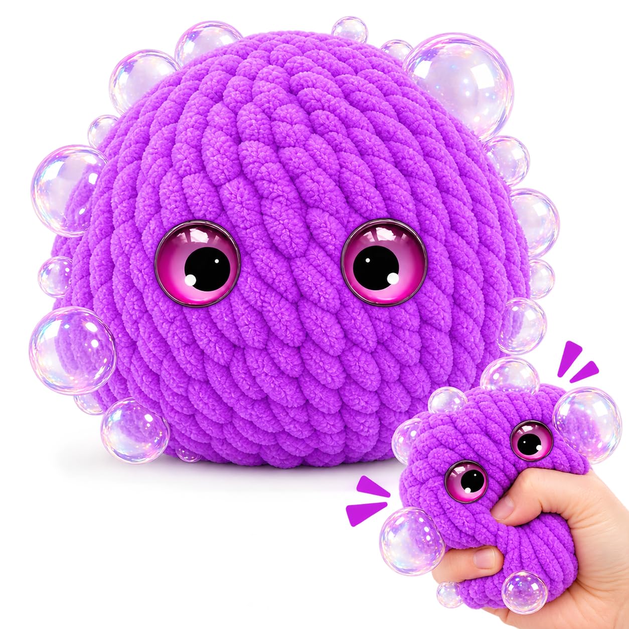 Crochet Plush Squishy Stress Ball for Adults, Soft Fuzzy Slush Ball squishy — image 1
