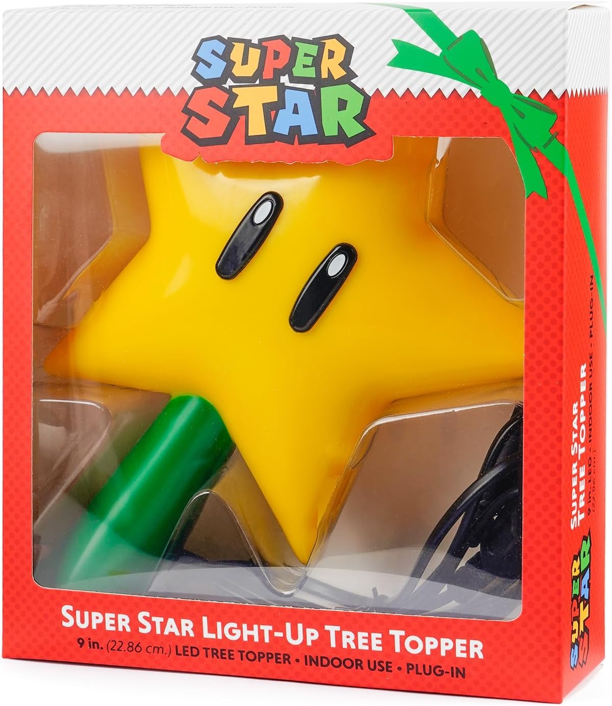 Weihnachtsbaumspitze Mario-Stern – super Dekorationen mit beleuchteter LED: Plug in