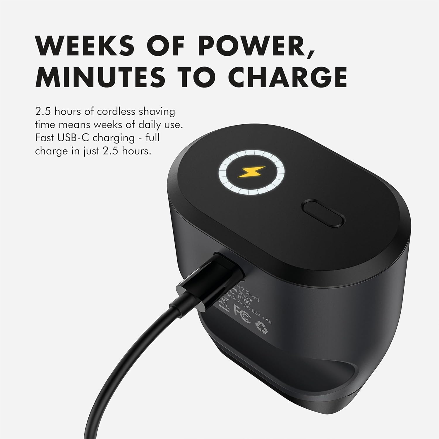 Aberlite Touch 2 Foil Head Shaver for Bald Men - Finishing Foil Shaver for Bald Head & Face, 0.05mm Ultra-Thin Foils for Razor-Smooth Results, Ergonomic Multi-Grip, Waterproof, USB-C Charging (Black)