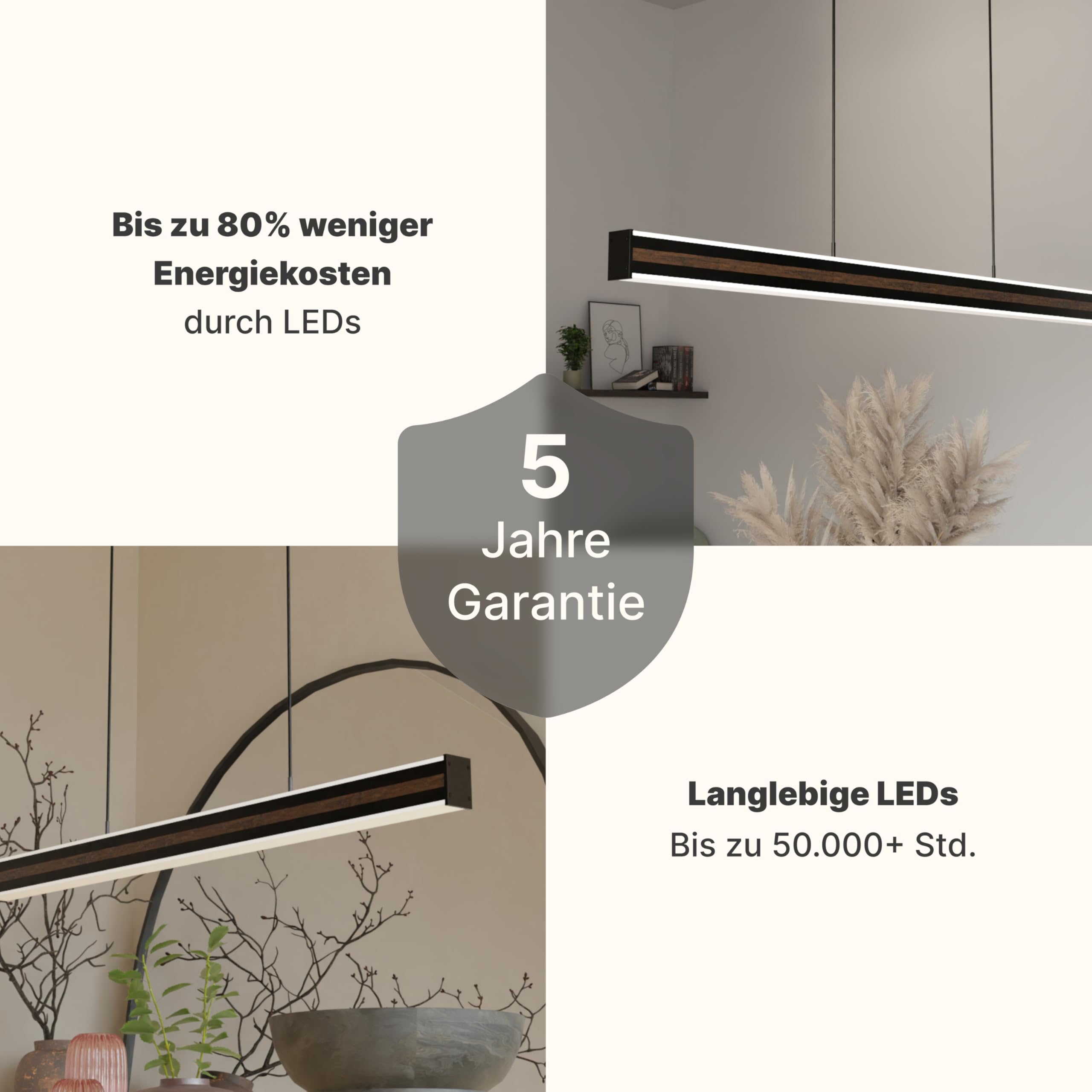 Kalea Designer Pendelleuchte V2, LED Hängeleuchte dimmbar Hängelampe, 2200 K - 6000 K, Amazon Alexa & Google Home, Tuya (Schwarz, 150cm)