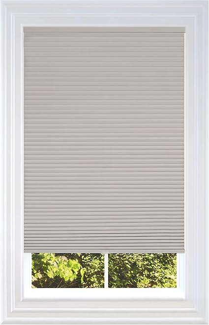 BlindsAvenue Cellular Honeycomb Cordless Shade, 9/16" Single Cell, Blackout, Sticks and Stones, Size: 49" W x 48" H
