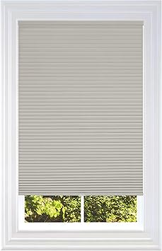 BlindsAvenue Cellular Honeycomb Cordless Shade, 9/16" Single Cell, Blackout, Sticks and Stones, Size: 49" W x 48" H