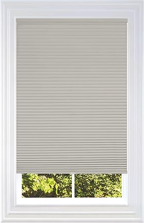 BlindsAvenue Cellular Honeycomb Cordless Shade, 9/16" Single Cell, Blackout, Sticks and Stones, Size: 49" W x 48" H