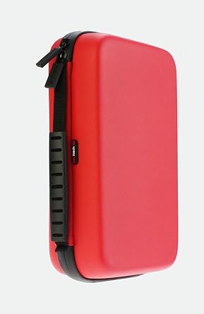 Navitech Red Heavy Duty Rugged Hard Case/Cover with Shoulder Strap Compatible with AMINZER NEXBOX T11 Mini Pc