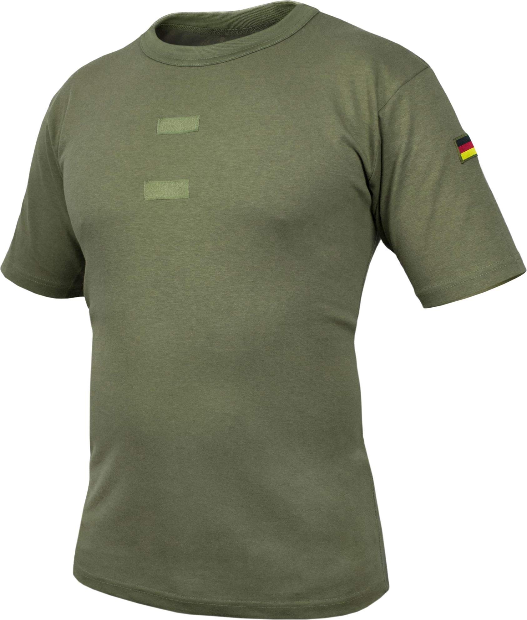 Bundeswehr Tropen T-Shirt mit Deutschlandfahnen und Klettstreifen