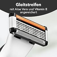 Vista 8 de BIC Hybrid 5 Flex - Maquinilla de afeitar recargable para hombre, 1 mango pesado y 10 repuestos de titanio Nano-Tech de 5 cuchillas con cuchilla