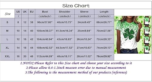 Miniatura 4 de Womens ST. Patrick's Day Tee Tops Clover St Paddys Day Shamrocks T Shirts Vintage Festival Tshirt Tunic Top