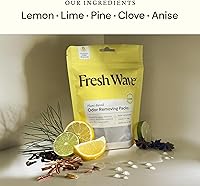 Vista 2 de Fresh Wave Paquetes y paquete de cápsulas para eliminar olores de limón: (2) paquetes de 6 unidades, (1) cápsulas