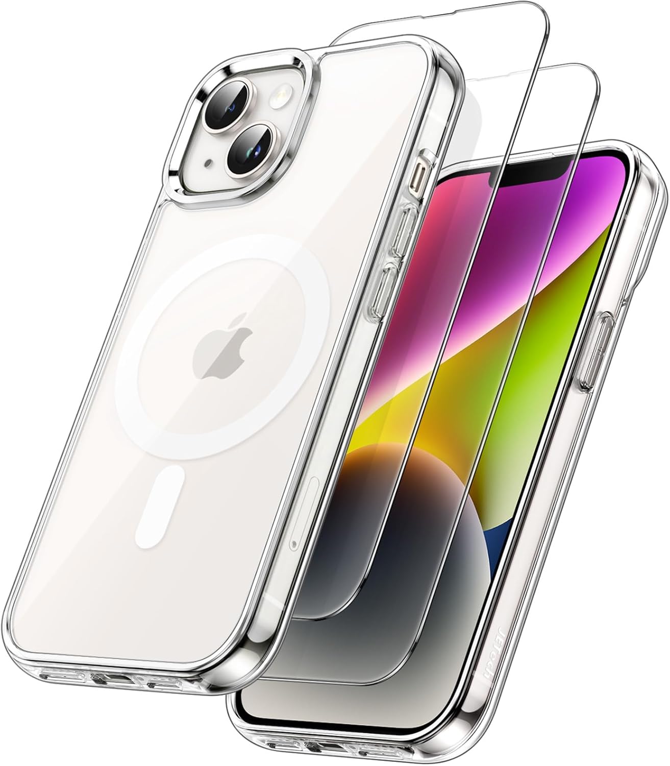 JETech 3 in 1 Magnetic Case for iPhone 14 6.1-Inch with 2 Pack Tempered Glass Screen Protectors, Com… JETech 3 in 1 Magnetic Case for iPhone 14 6.1-Inch with 2 Pack Tempered Glass Screen Protectors, Com…
