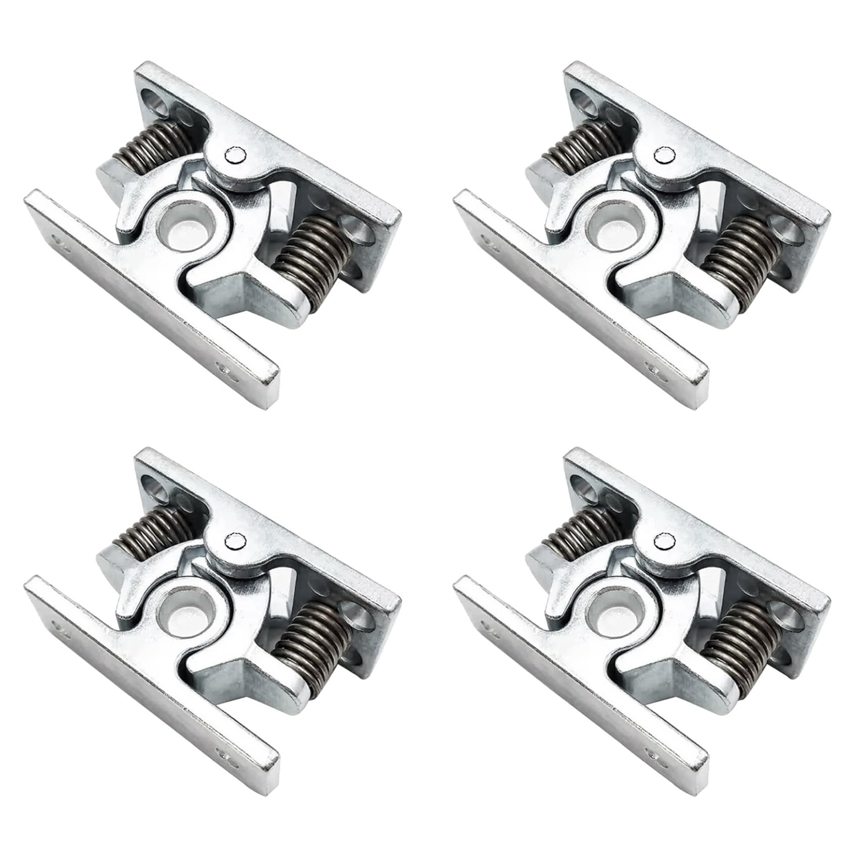 Jnchdghwa As Shown 4Pcs Spring Loaded Door Easy Lock Stop Catch Release Clamp Double Roller Catch (Mp-4)