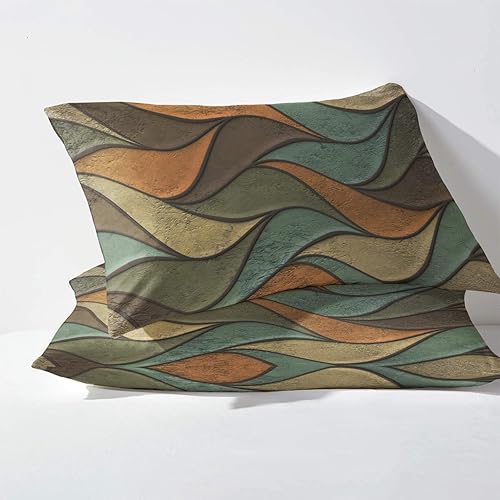 Miniatura 2 de zcwl Juego de funda de edredón King  Juego de cama abstracto  Patrón de arte moderno  3 piezas  Funda de edredón de microfibra suave con lazos de