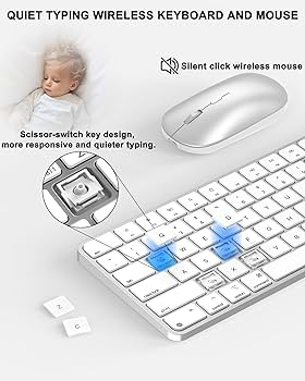 Amazon.com: Bluetooth Keyboard and Mouse for Mac, Rechargeable