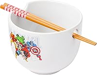 Vista 22 de Silver Buffalo Harry Potter Hogwarts Railways House Crest - Tazón de cerámica ramen con palillos, apto para microondas, 20 onzas