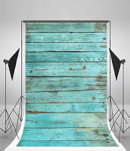 Miniatura 2 de Yeele Tablero de madera vintage azul de 5 x 7 pies fondo de fotografía de vinilo retro de madera dura fondo de foto para niños adultos niños bebés