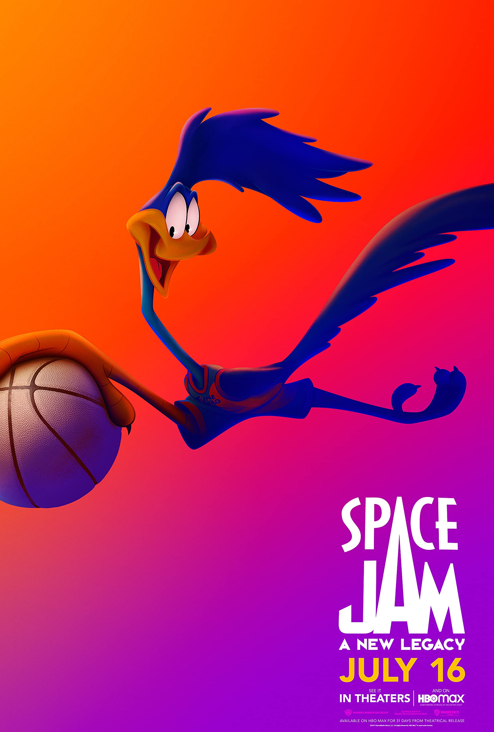 Space Jam A New Legacy Road Runner Movie Poster 14'' x 21'' NOT A DVD