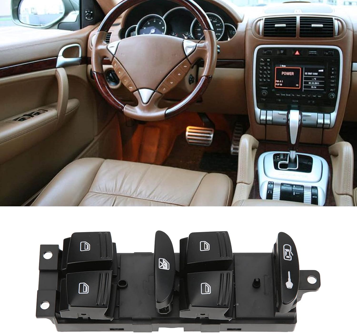 オート パワー ウィンドウ スイッチ アセンブリ ポルシェ カイエン 2003-2006 対応 95561315602 955613