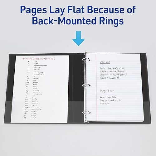 Miniatura 8 de Avery 79803 - Carpeta resistente antiadherente, anillos EZD, vista de referencia, 8 cm, azul marino, Rojo 2"