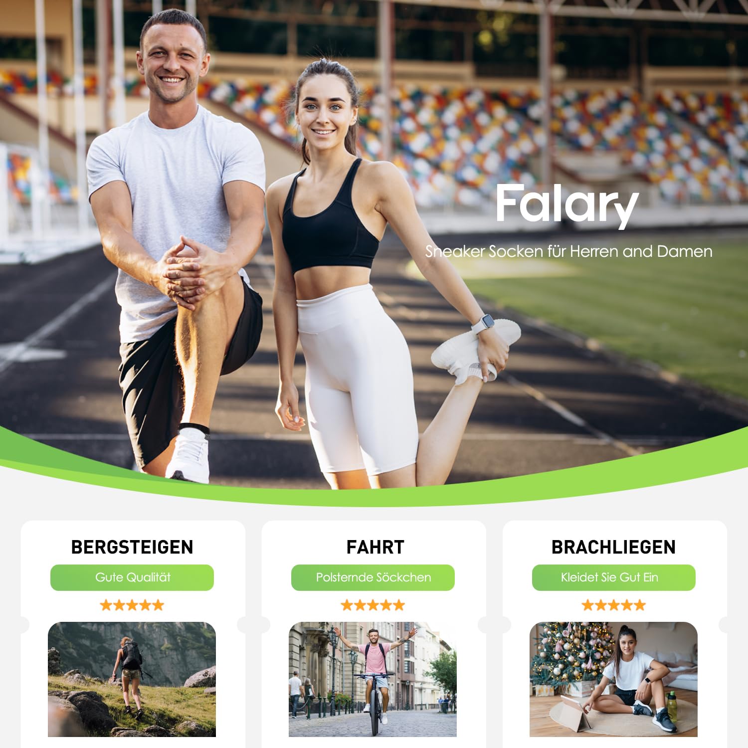 FALARY 10 paia Calzini da Donna Uomo Corte Calze Corti Sportive