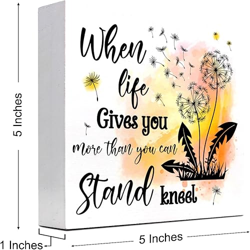 Miniatura 37 de Letrero de madera con versículo bíblico, decoración de escritorio con texto en inglés "I will Sing of the Goodness of Gods" (I will Sing of the