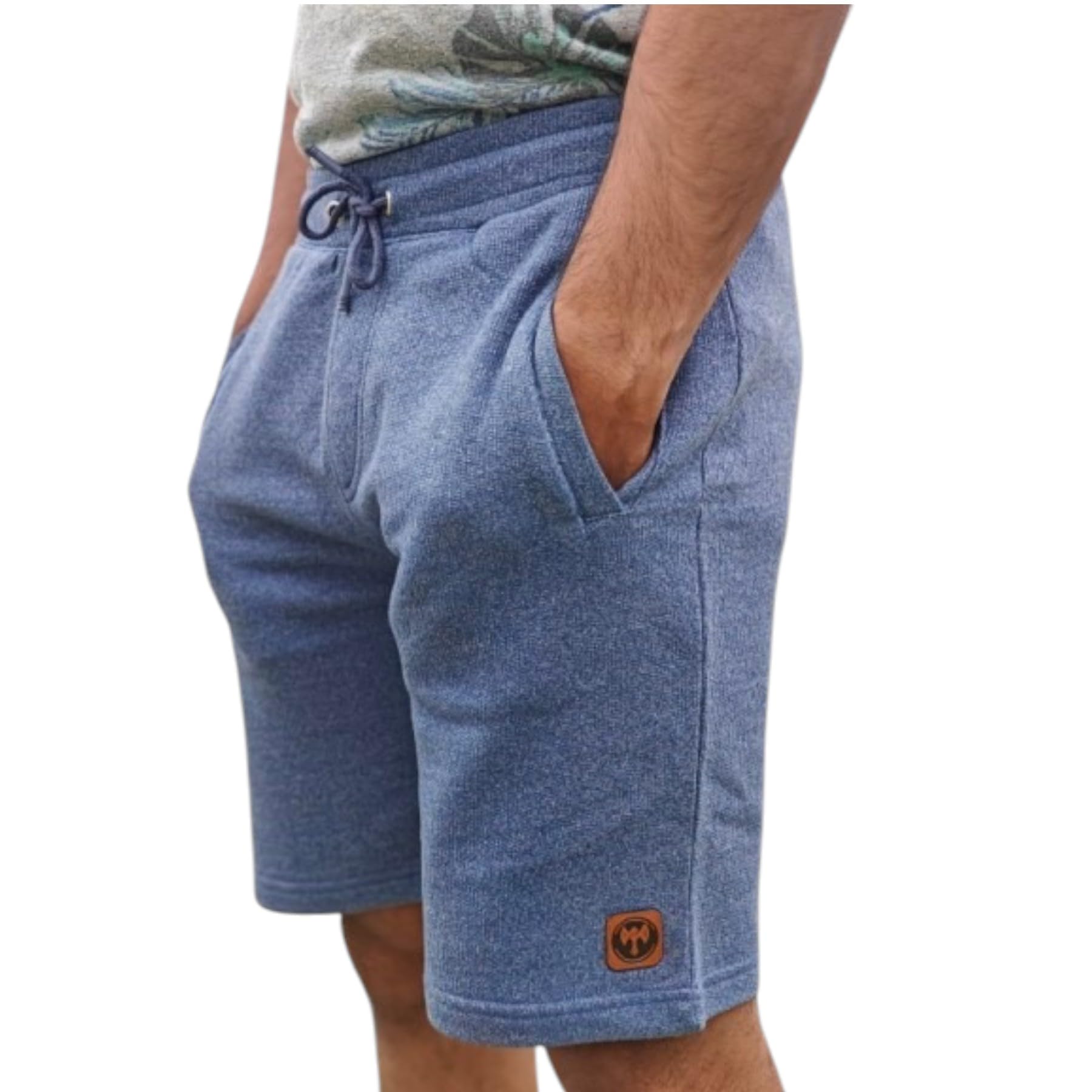 tantrix Men's Casual Shorts | Heather Blue Cotton Loopknit Fabric | Soft Breathable Summer Wear with Front & Back Pockets | Comfortable Regular Fit Shorts for Men-picture-22