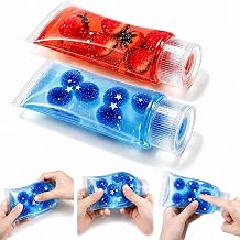 Set of 2 toothpaste squishy set red and blue variant