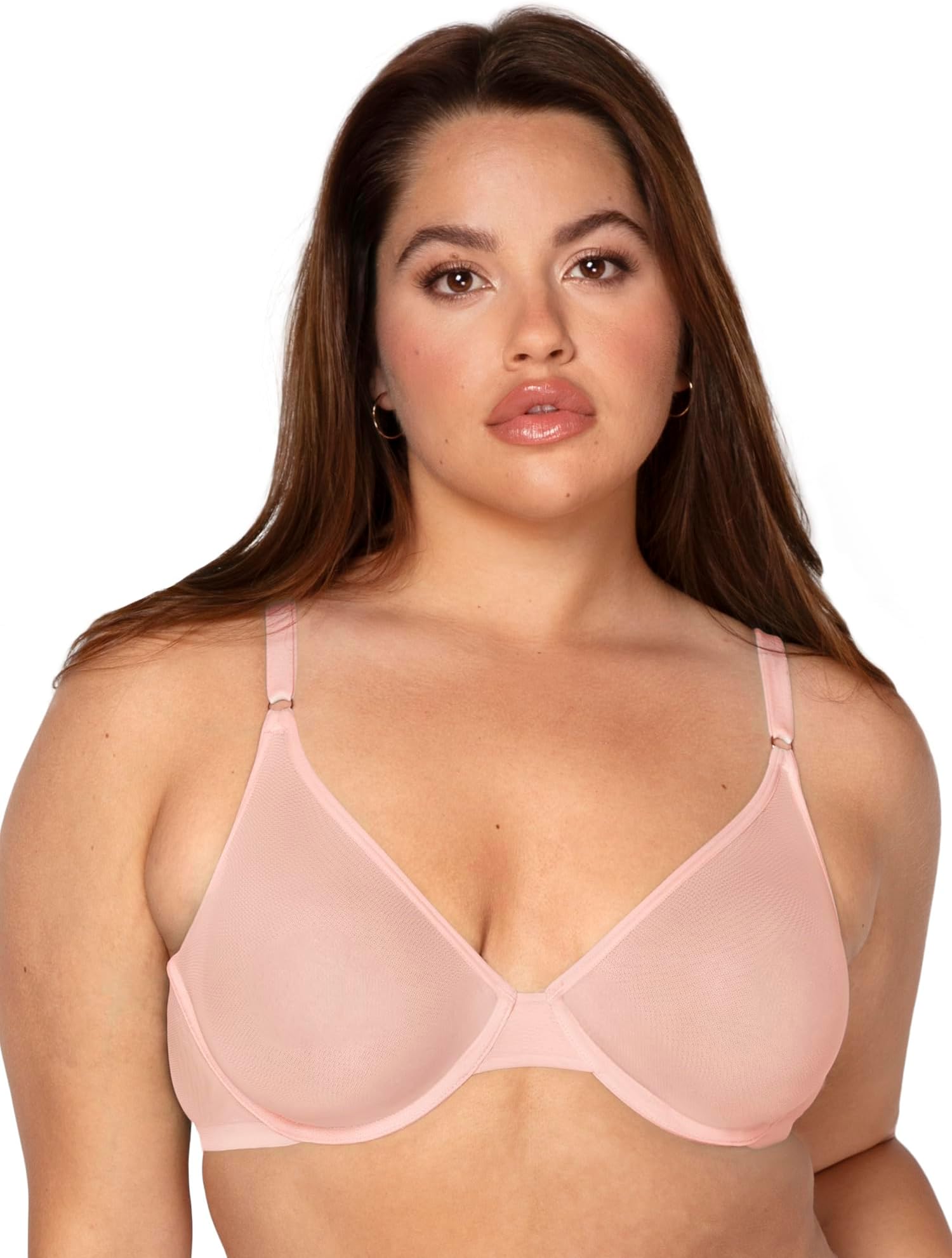 womens Sheer Mesh Demi Underwire Bra