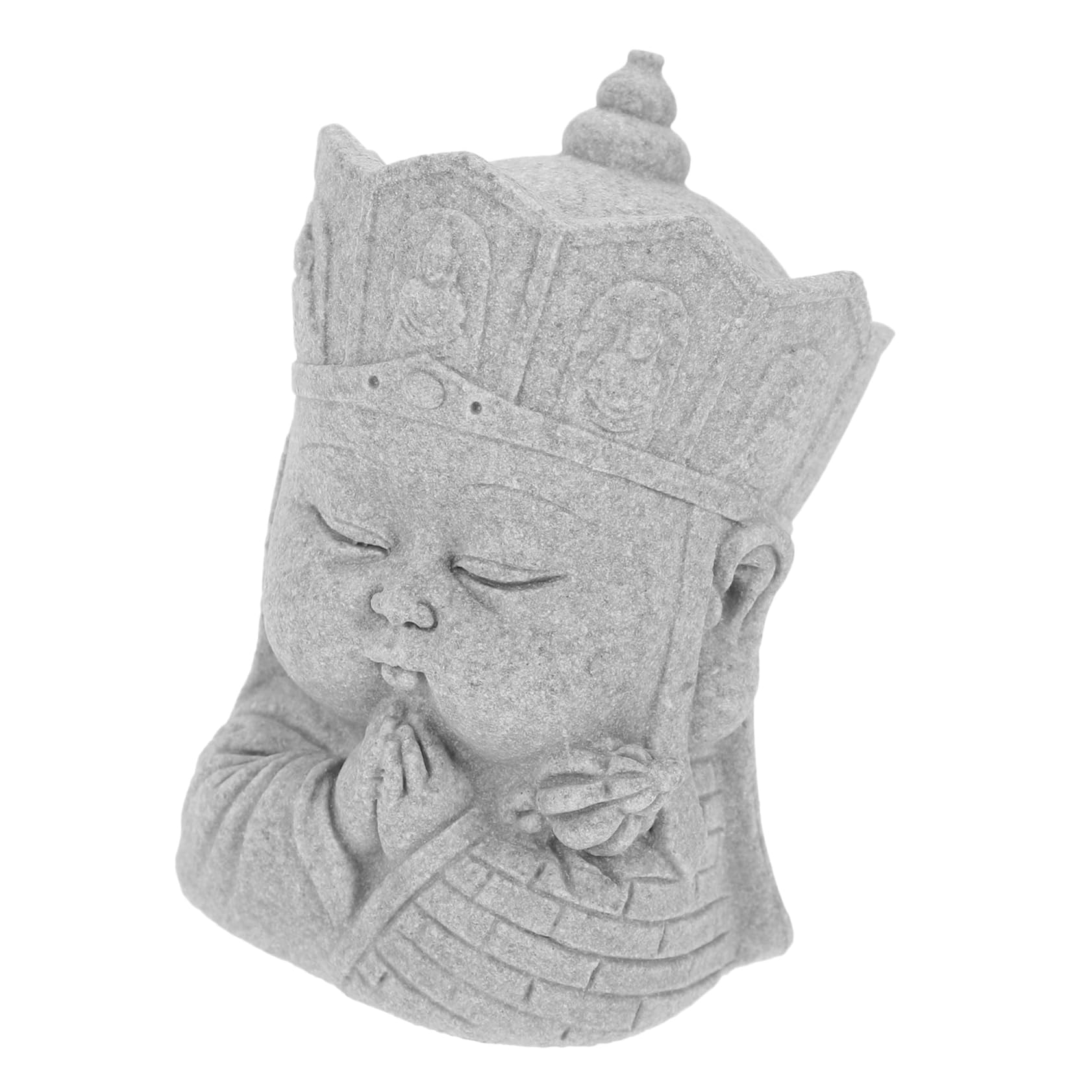 VANZACK 3piezas Estatua De Buda De Arenisca para Acuario Decoración De Pecera Miniatura Figura De Buda para Paisajismo De Acuarios Adorno y Terrarios