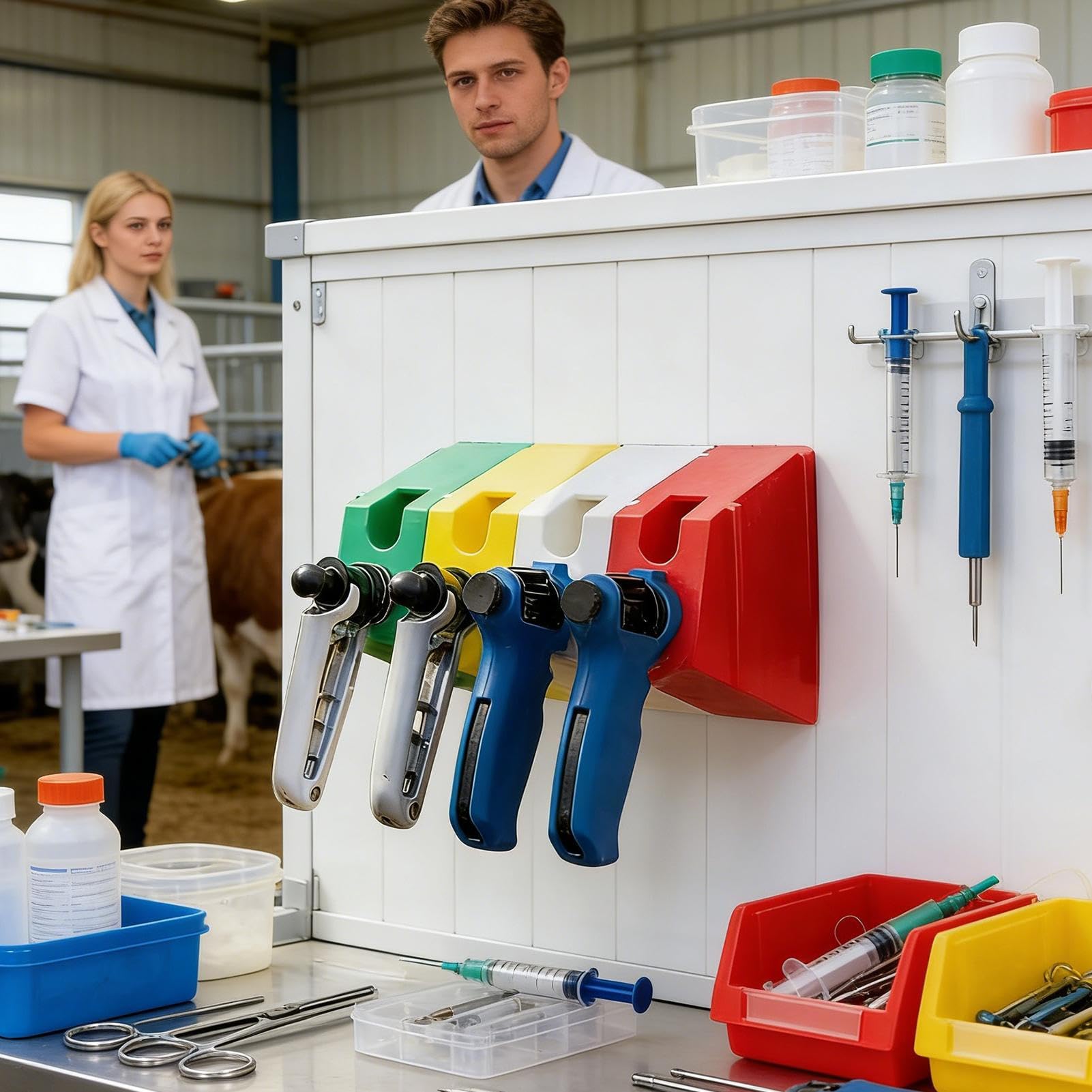 Portautensili per l'allevamento, Porta Applicatore Magnetico per Attrezzature Veterinarie, Organizzatore di Strumenti Magnetici per la Cura degli Animali per bovini, , stalla officina, garage