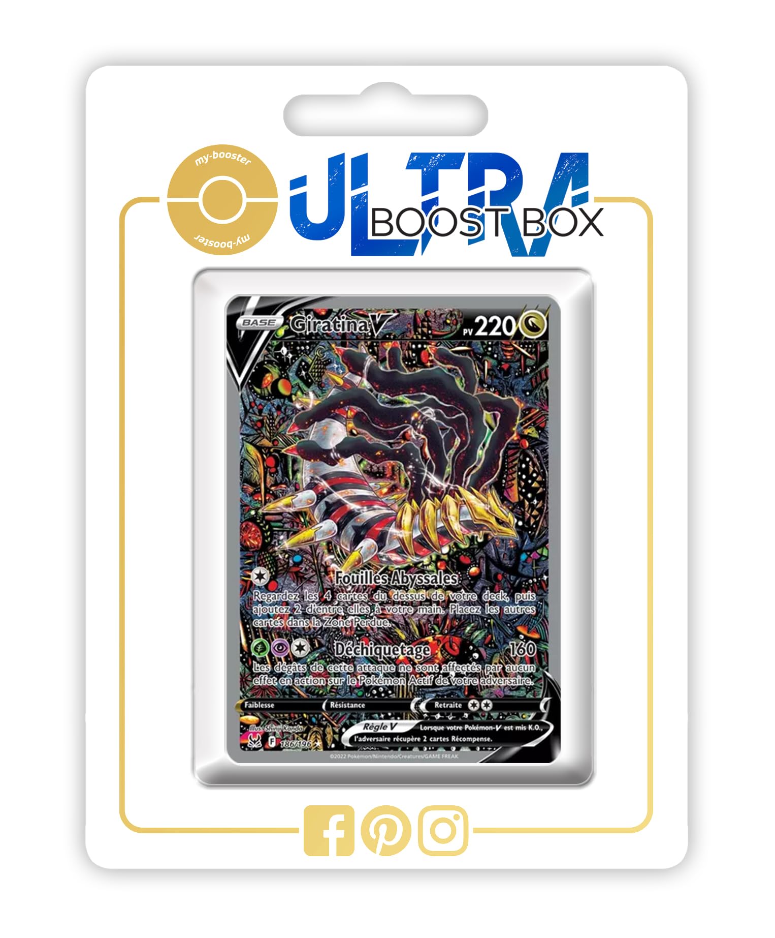 Giratina V 186/196 Alternative Full Art - Ultraboost X Epée et