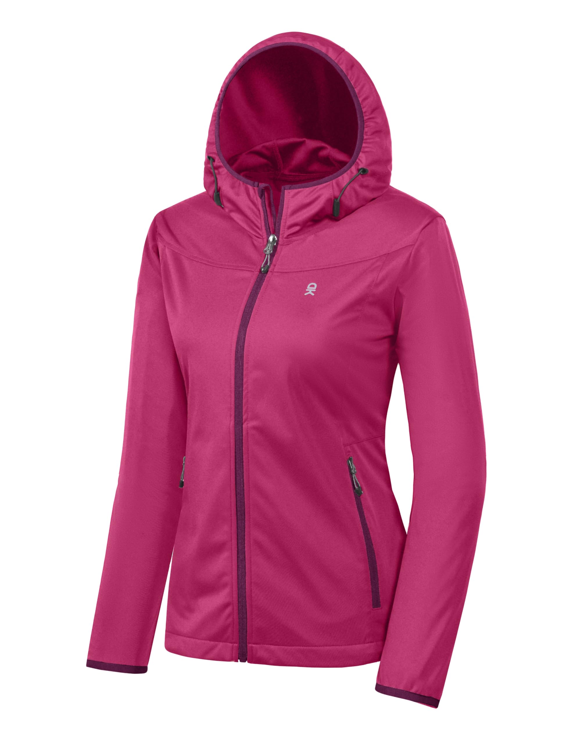Little Donkey Andy - Giacca leggera con cappuccio in softshell da donna, per corsa, viaggi, escursionismo, antivento, idrorepellente