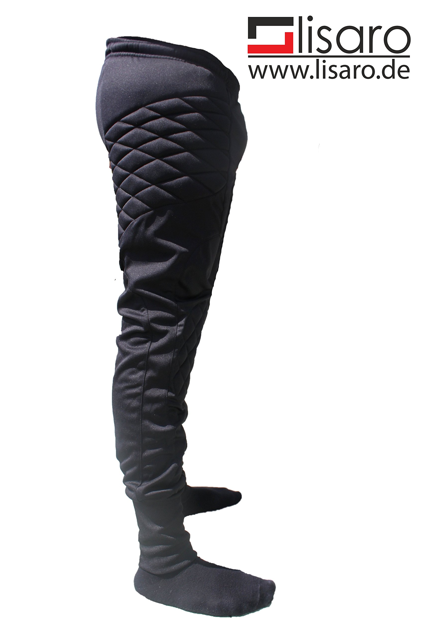 Lisaro Pantaloni da Portiere Poliestere – con Speciale Imbottitura – Gr. 128 bis XXL, Nero