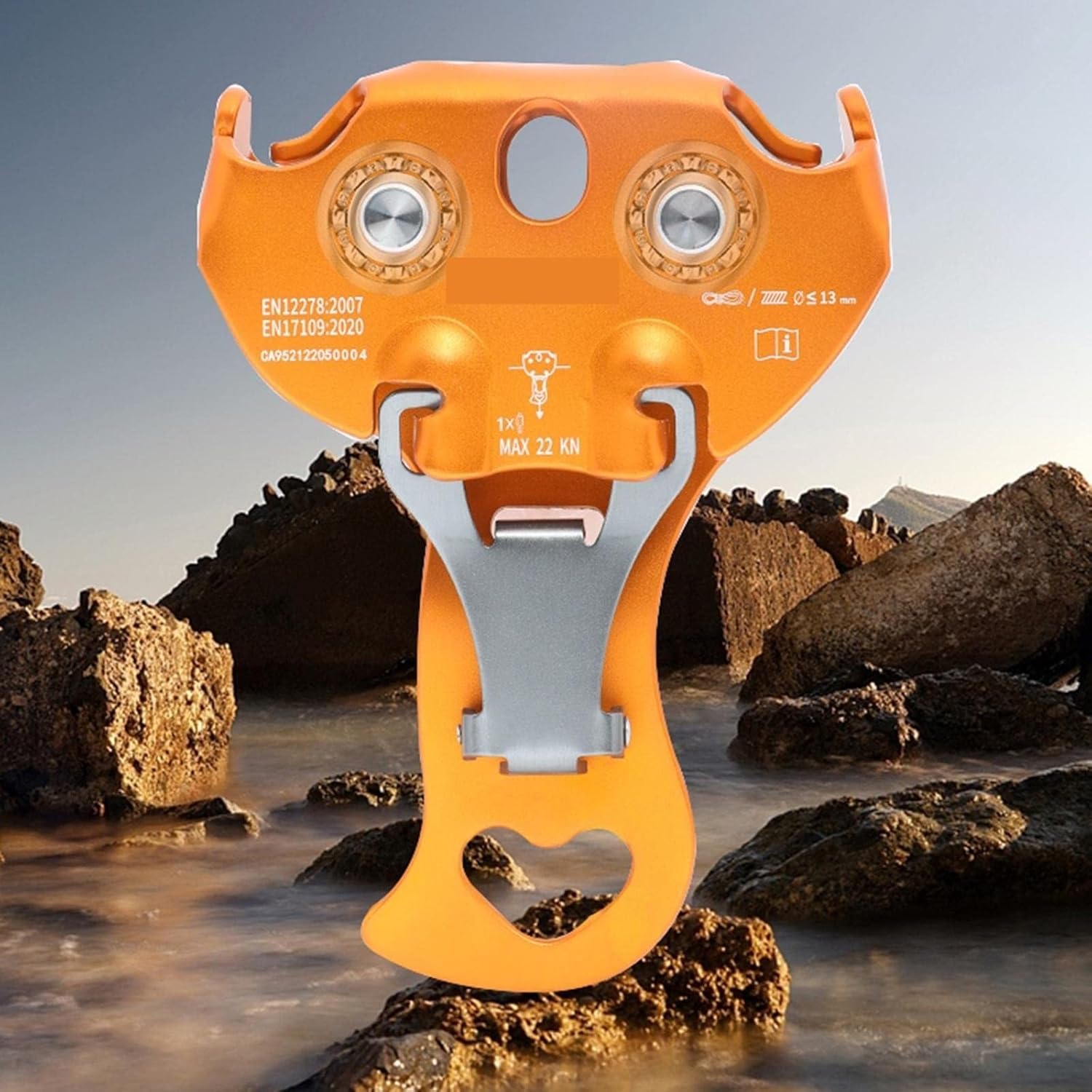 INLIMA Pulley Rock Climbing Zip Line Speed Double Pulley for Lifting Tensioning Outdoor Trips Attachment