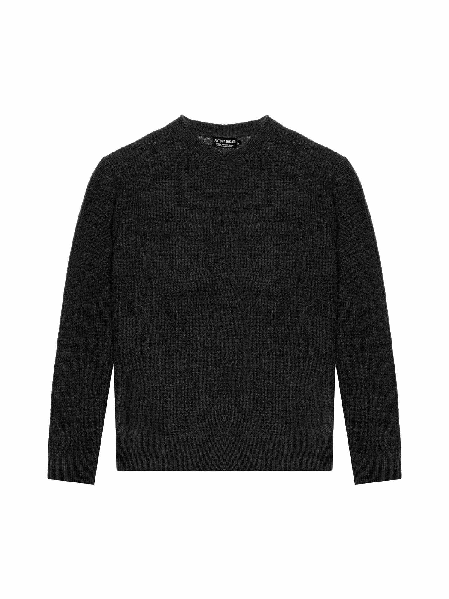 Pull Antony Morato Mmsw01372 pull homme noir col rond classique