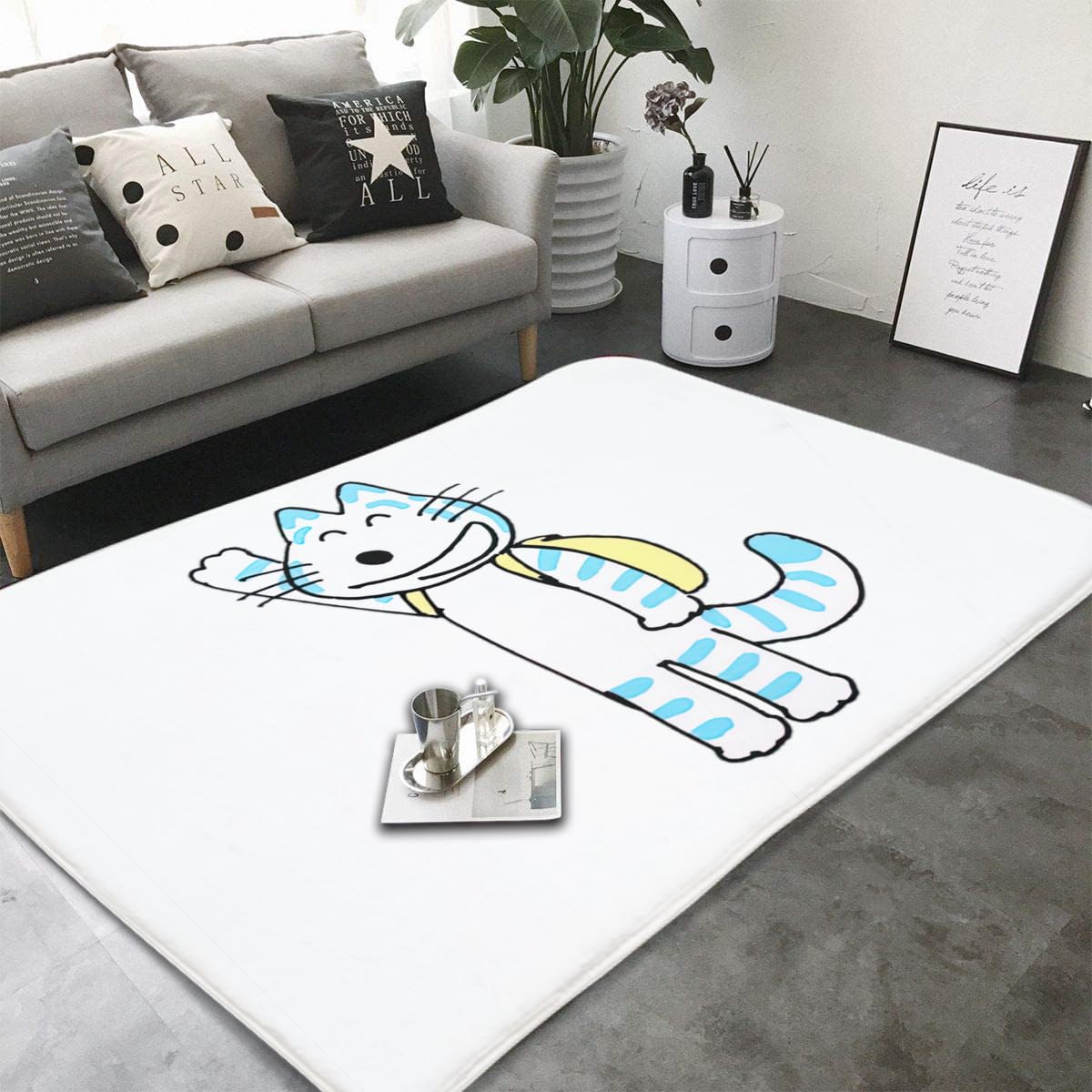 Amazon | 11ぴきのねこ カーペット 絨毯 ラグマット ラグ