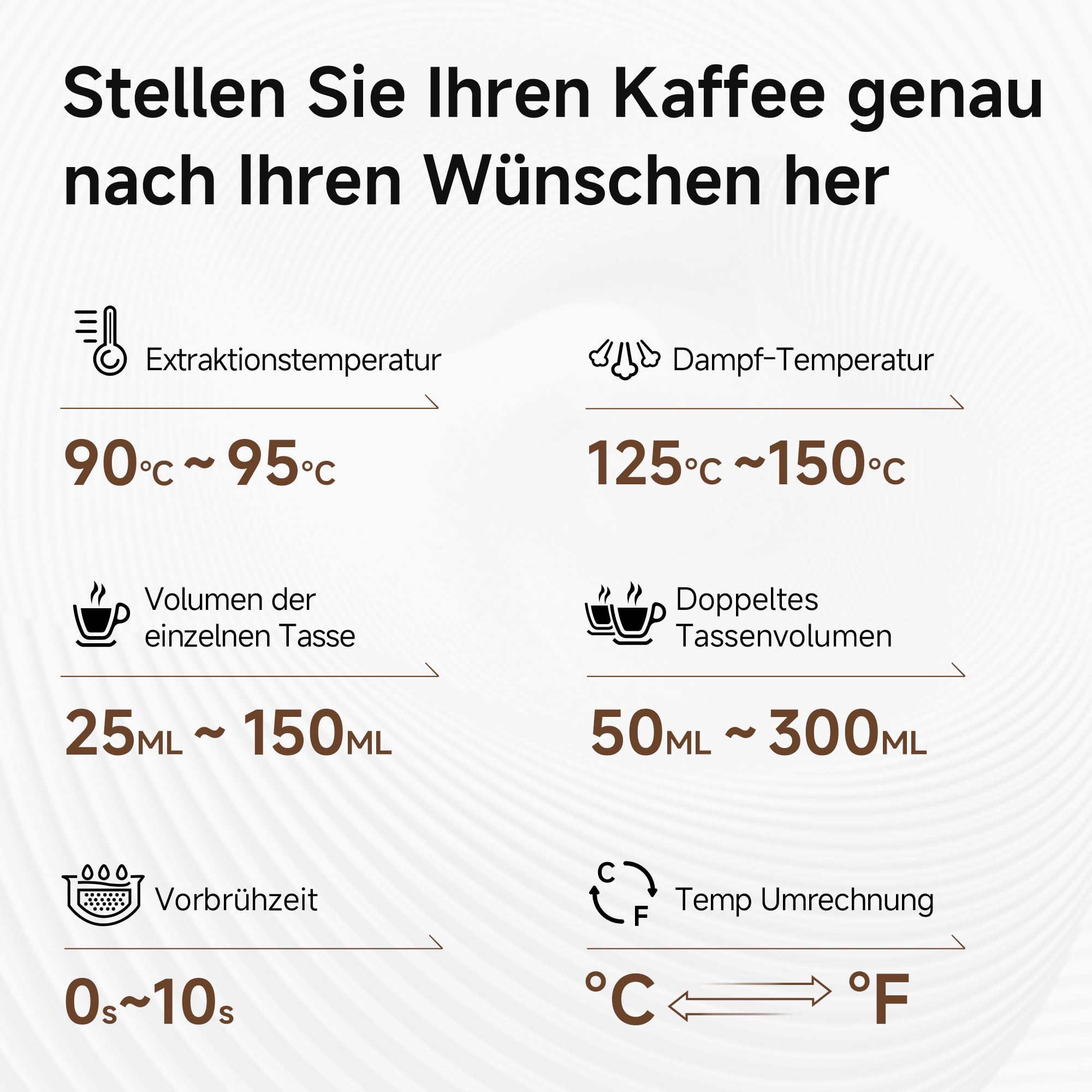 HIBREW Programmierbare Espressomaschine, H10A, 19-Bar-Extraktionsdruck, gebürsteter Edelstahl, einstellbare Temperatur und Tassenvolumen, Dampfrohr für Milchaufschäumer
