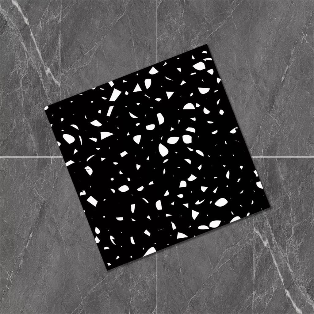 Decorative Wallpaper Tile Stickers Self Adhesive Floor Stickers Living Room Kitchen Bathroom (Argento 30cmx30cmx8Pcs)