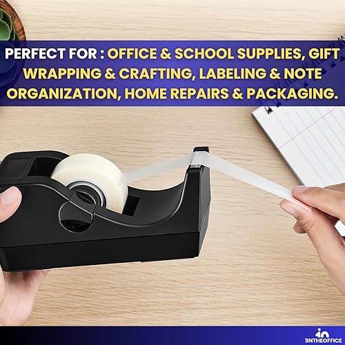 Miniatura 6 de 1InTheOffice Cinta transparente 3/4, cinta de repuesto transparente, cinta invisible, adhesivo transparente de núcleo de 1 pulgada, 0.75 pulgadas x
