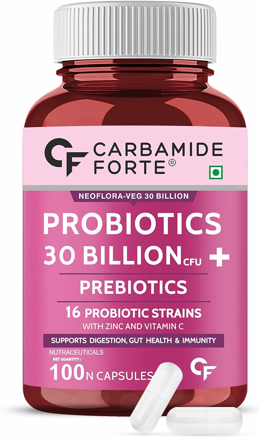 Carbamide Forte Probiotics Supplement 30 Billion for Women & Men – 100 Veg Capsules Carbamide Forte Probiotics Supplement 30 Billion for Women & Men – 100 Veg Capsules